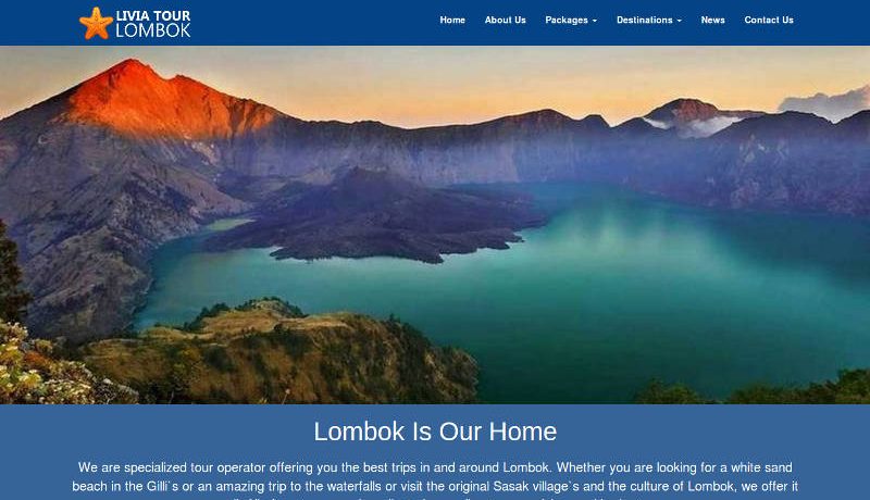 Desain Website Livia Lombok Tour