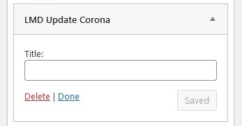 pasang widget update corona