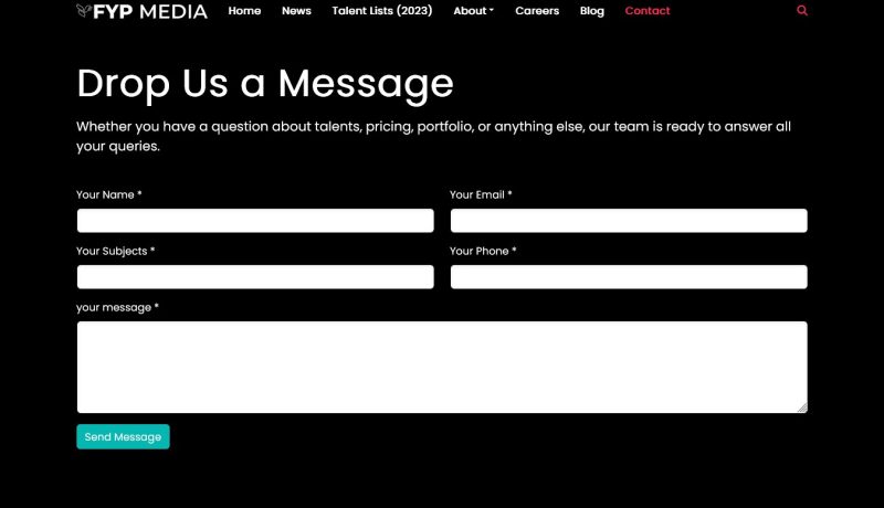 Jasa Pembuatan Website FYP Media - Contact